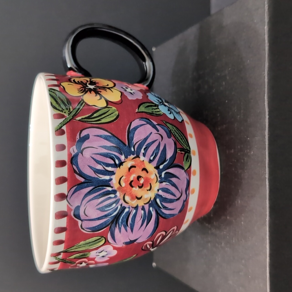 Dolly Parton Multicolor Floral Ceramic Collectible Coffee Mug.